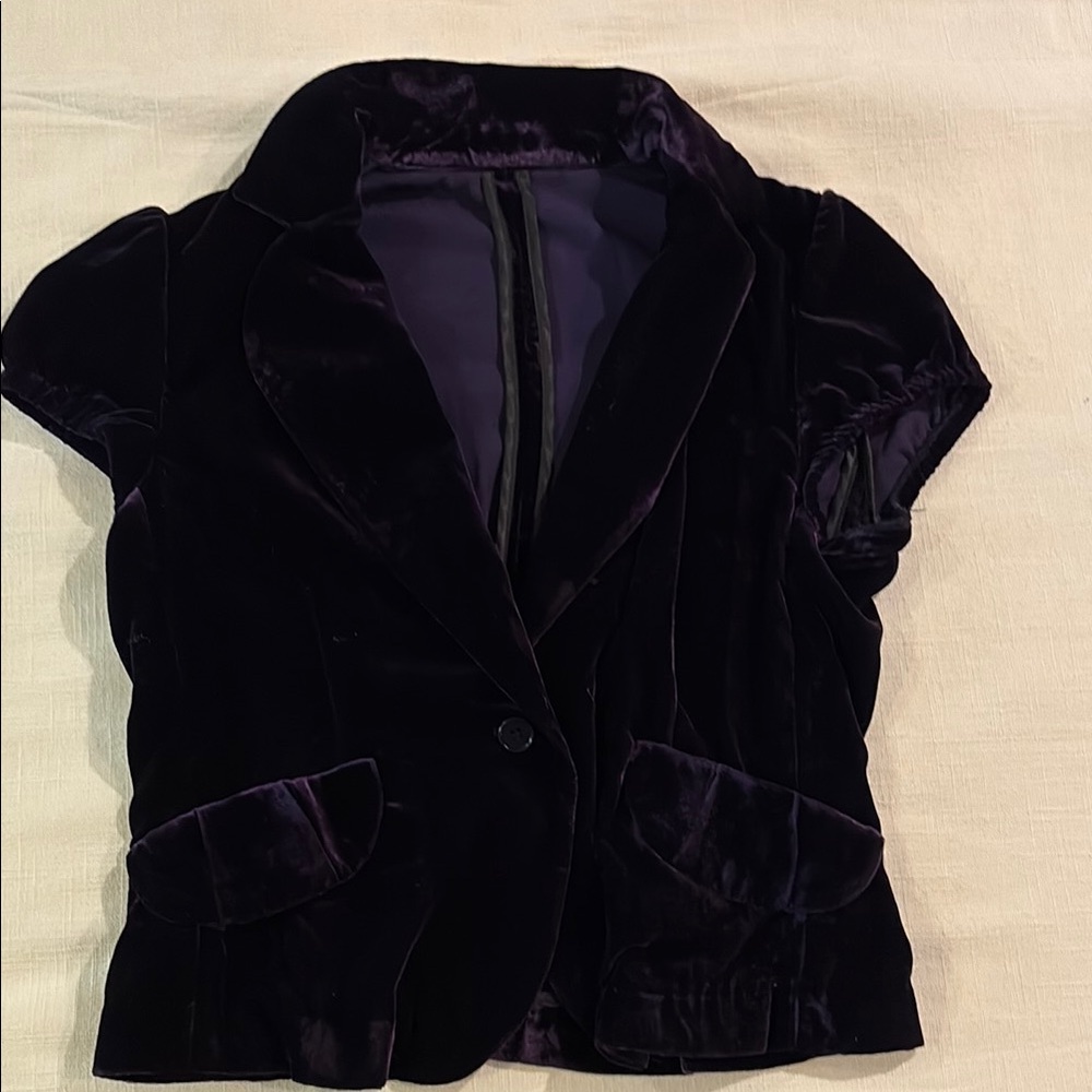 Women's Velvet Jacket in Deep Purple “Purple Rain”